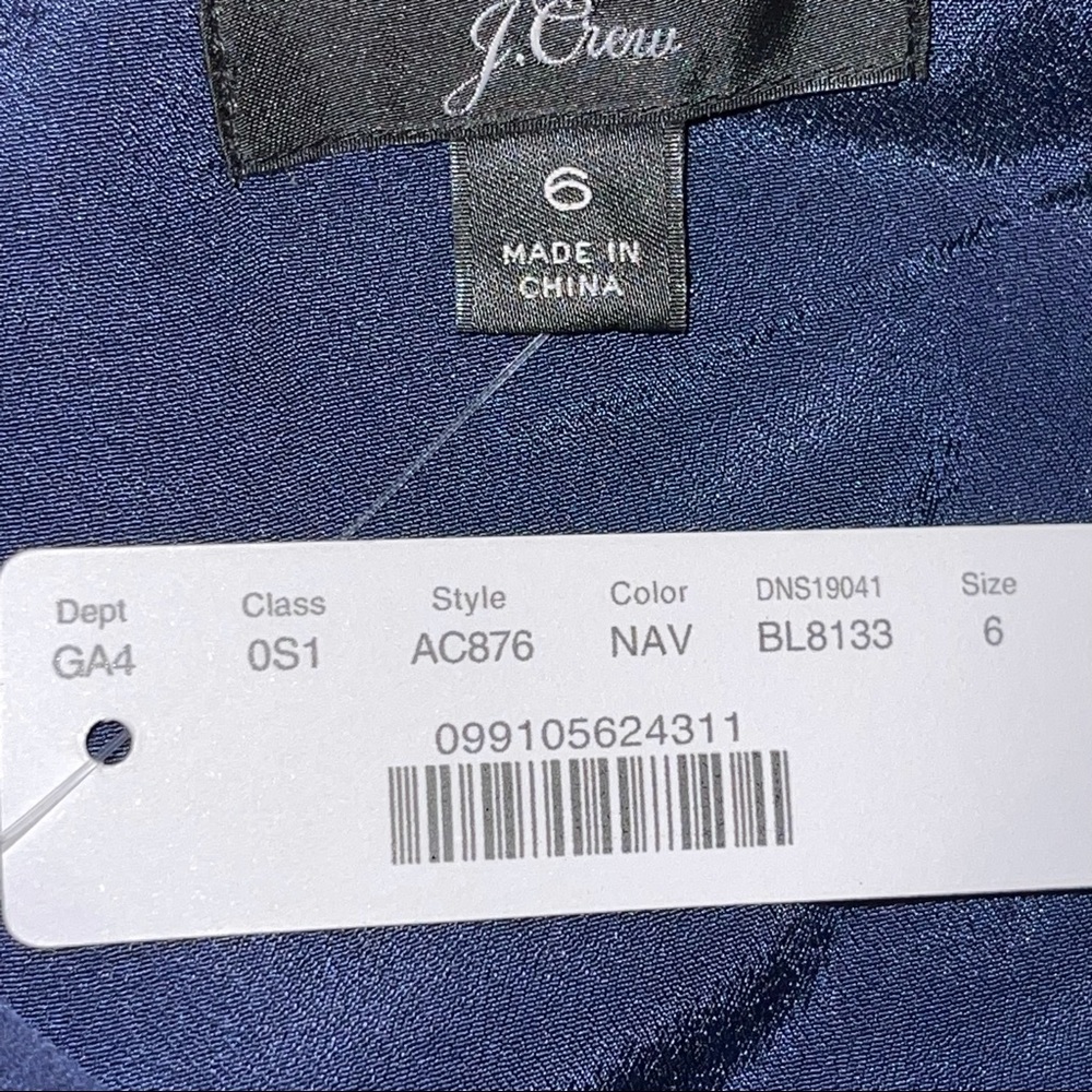 NEW J Crew Ruffle Sleeve Navy Wide Leg Jumpsuit - Picture 13 of 14